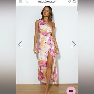 Soaring Through Midi Dress Pink